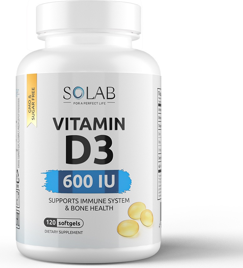 So Lab Купить SOLAB Витамин D3 600 ME капсулы 120 шт в Алматы – Магазин на ...
