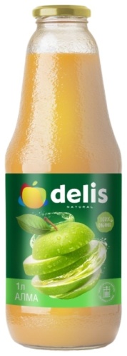 Сок Delis яблоко прямой отжим 1 л