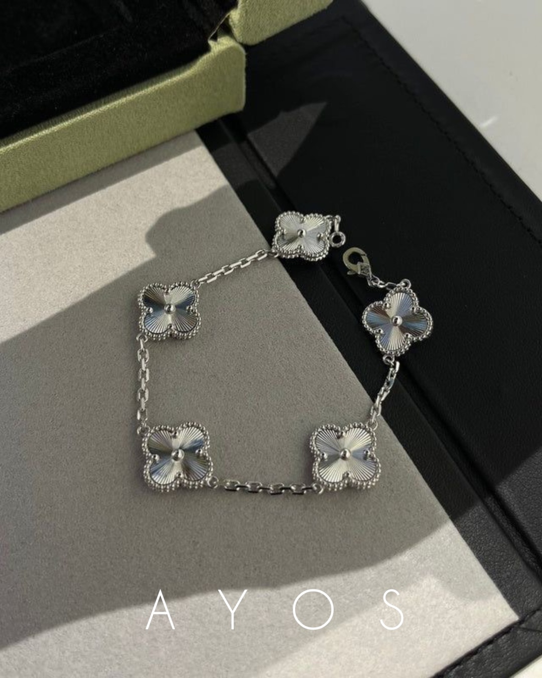 AYOS VC Silver 925 ORIGINAL alhambra длина 17 см, вес 12.2 г серебро, плетение якорное