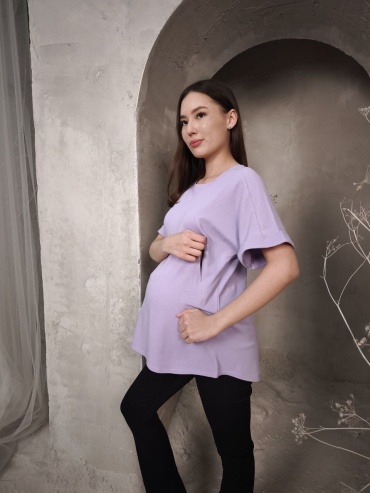 Футболка Mama Boss сиреневый