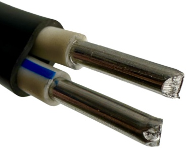 Казэнергокабель кабель АВВГ 2x10, 1 м