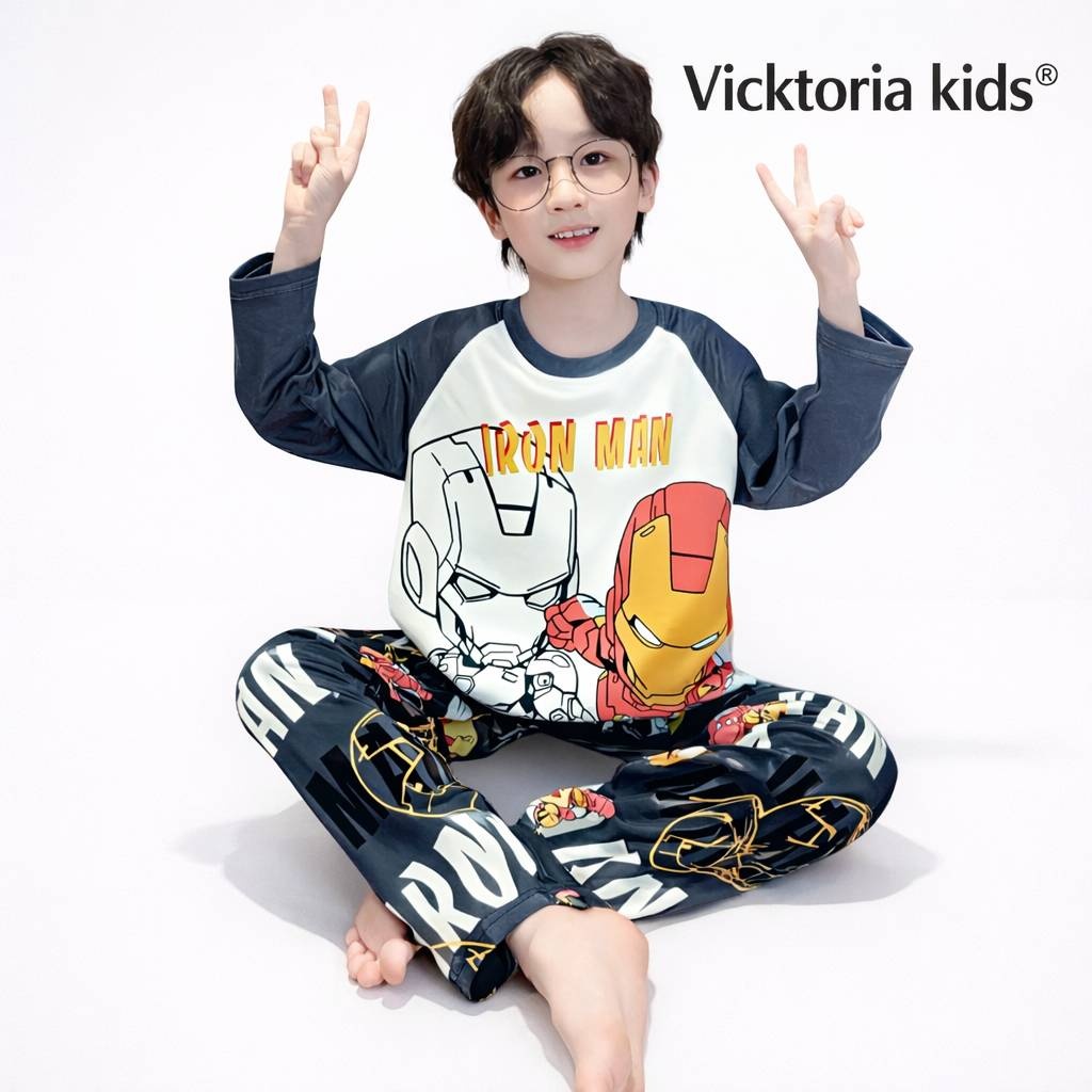Пижама Vicktoria Kids Железный человек бежевый
