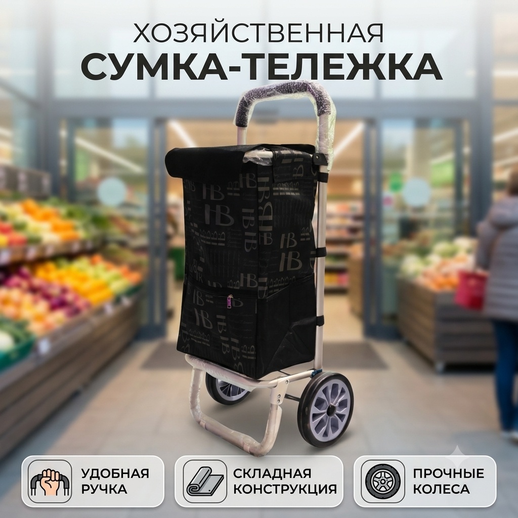 Хозяйственная сумка 60 л 100x36x30 см, нетканый материал