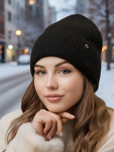 Шапка-бини Dika Knit размер 58, черный