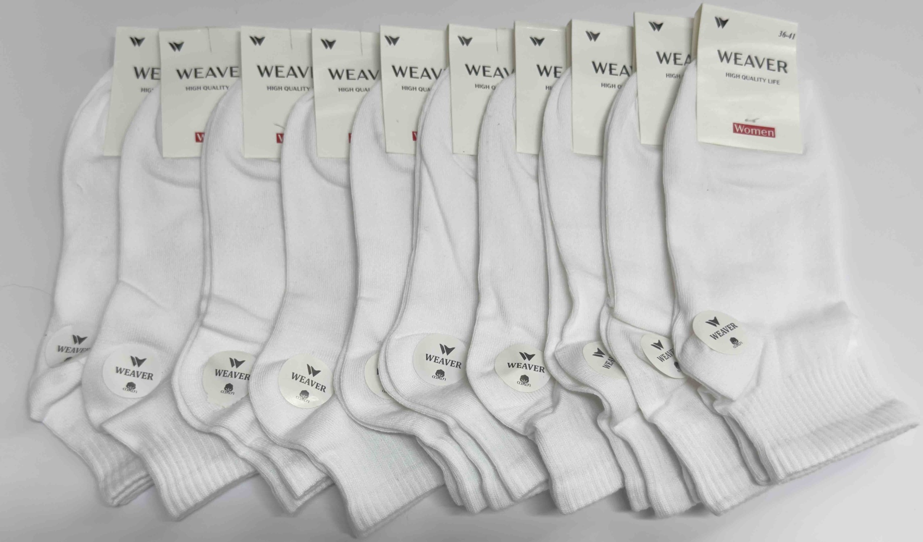Носки WeaVer 10 пар белый 36-41