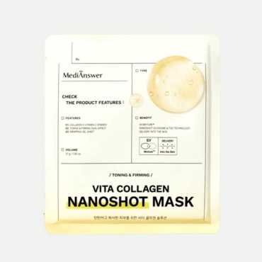 Маска для лица Medianswer гидрогелевая Гидрогелевая маска для лица Vita Collagen Nanoshot Mask MediAnswer 1 шт