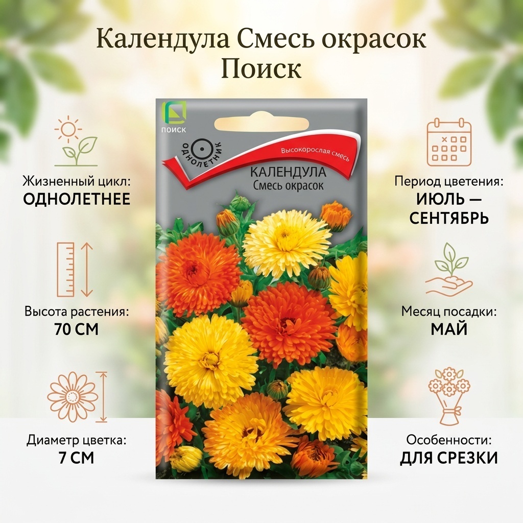 Поиск календула Смесь окрасок