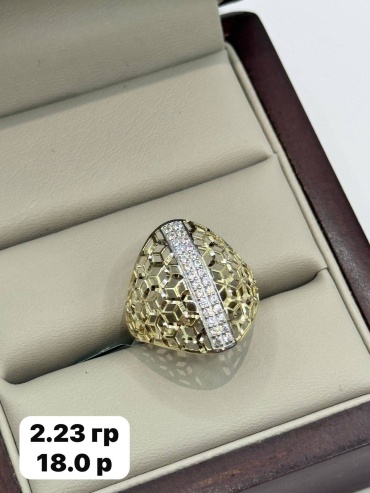DARI GOLD 4242 размер 18 вес 2.23 г золото, фианит