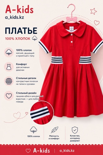 Повседневное платье Akids красный