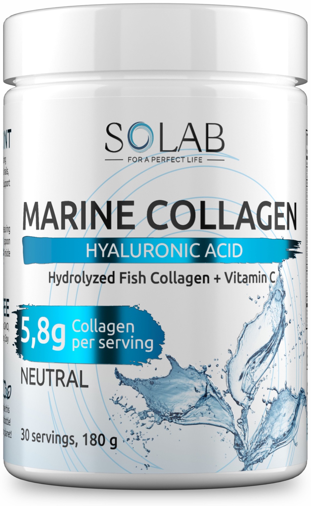 So Lab Купить SOLAB Коллаген морской + гиалуроновая кислота порошок 180 в ...
