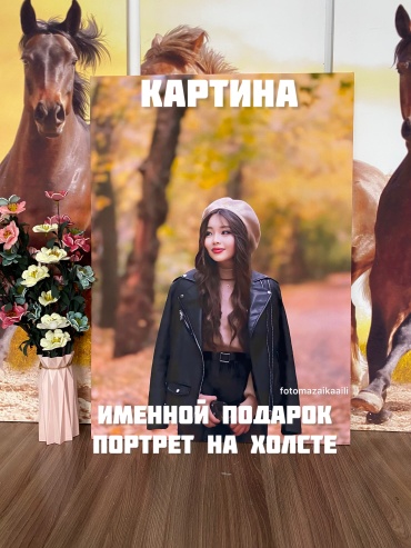 Картина Ailiprint именной подарок портрет на холсте 60x80 см