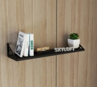 Полка Sky Loft Альфа, 80х20.5x1.6 см, черный