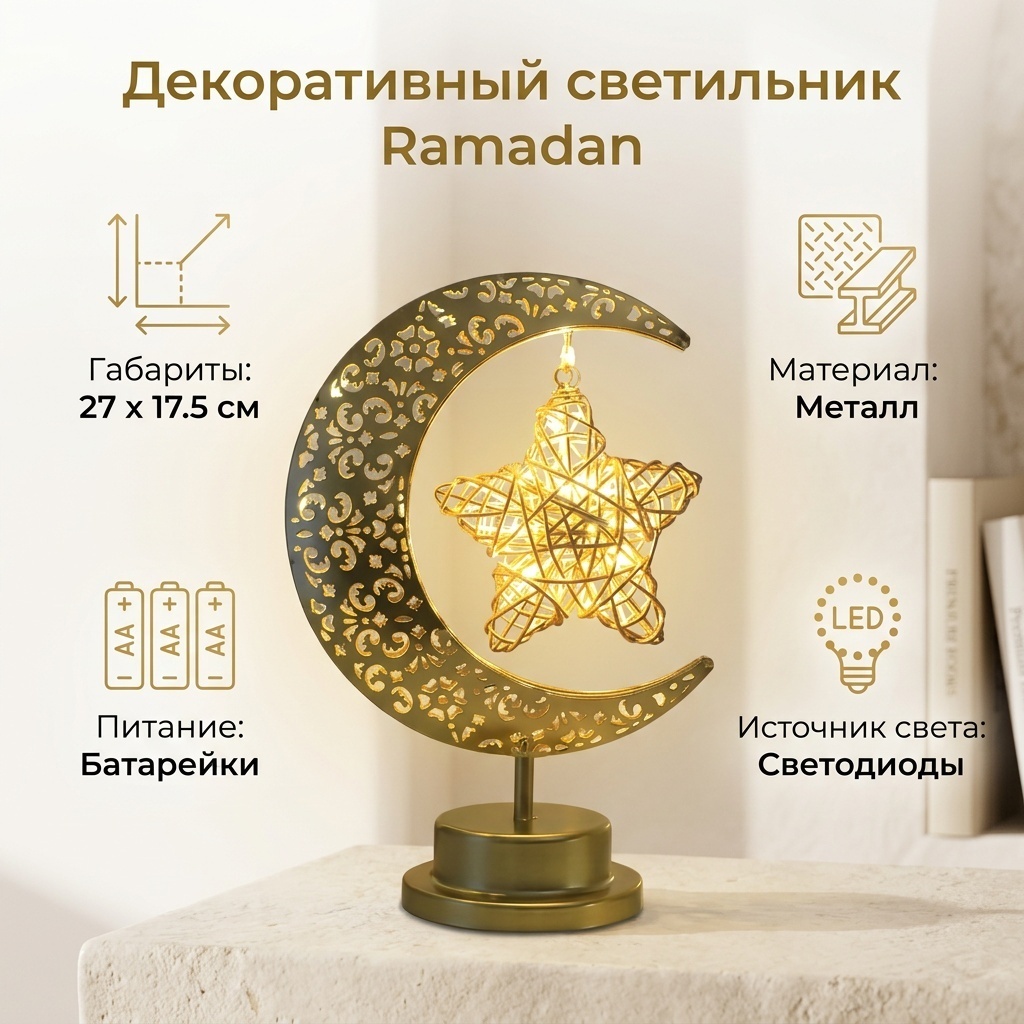 Декоративный светильник настольный Ramadan, желтый