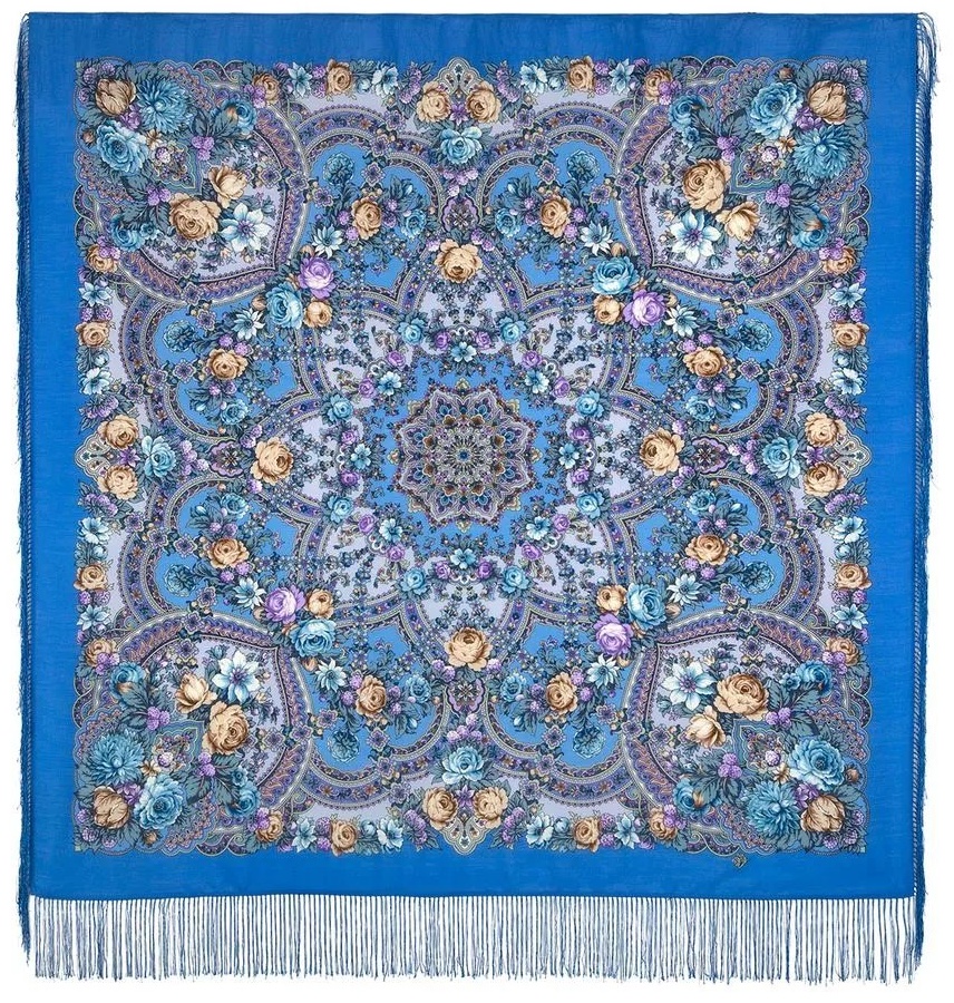 Платок Павловопосадский платок шерсть 125 x 125 см