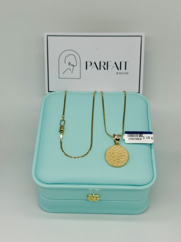 Колье PARFAIT JEWELRY PJ_Банан_Круг_50_1 длина 50 см вес 5.7 г золото, без вставок
