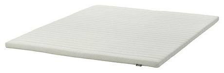 IKEA наматрасник без застежки Матрасный топпер IKEA NISSEHOLM из высокоэластичной пены, белый 180x200, полиэстер