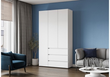 Распашной шкаф Aiba Mebel Векат, 120x210х46 см, белый
