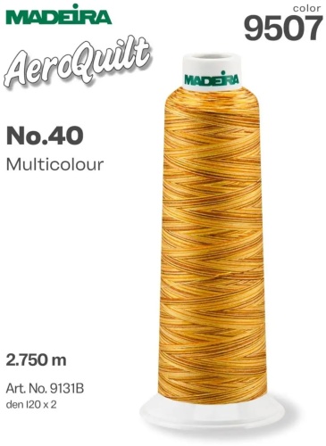Нить для стежки Aeroquilt Multi №40 2750 м 9131B-9507