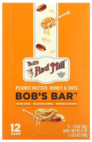 Bob's Red Mill батончик Bob's Bar арахисовая паста, мед и овес 12 шт
