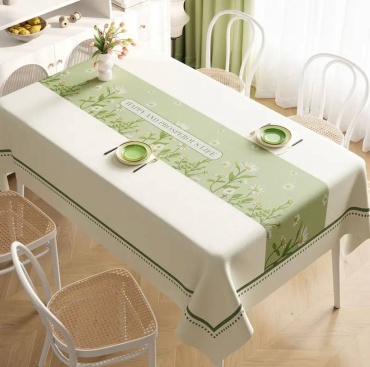 Скатерть DANL 160x120 см, лен, хлопок, 1 шт