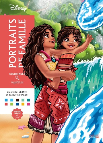 Hachette Coloriages mystères Disney : Portraits de famille