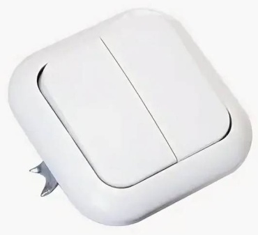 Выключатель клавишный C5 6-124, белый