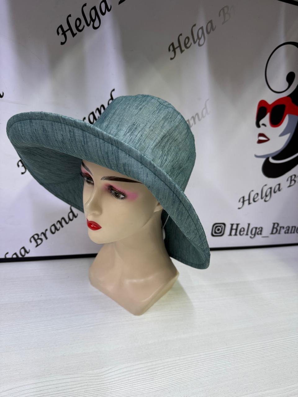 Шляпа HLG-Brand размер 56, 58, 60, изумрудный