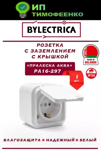 Розетка Bylectrica РА16-297, белый