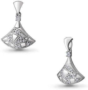 Подвеска AQUAMARINE 512757E вес 2.06 г серебро, фианит
