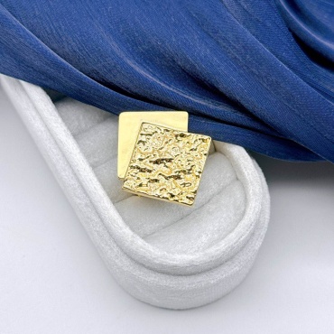 Кольцо Xuping Jewelry 161417863 размер регулируемый титан, пластик, золотистый