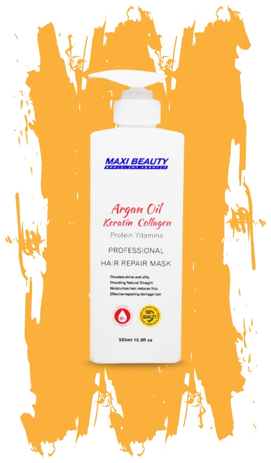 MAXI BEAUTY маска Argan Oil Keratin Collagen бессульфатный кератиновый восстанавливающий 500 мл