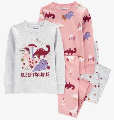 Пижама Carters серый, розовый