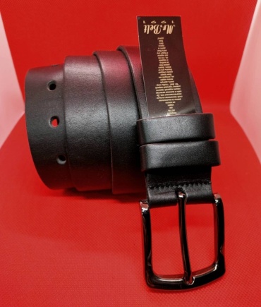 Ремень Mr. Belt натуральная кожа 125 см черный