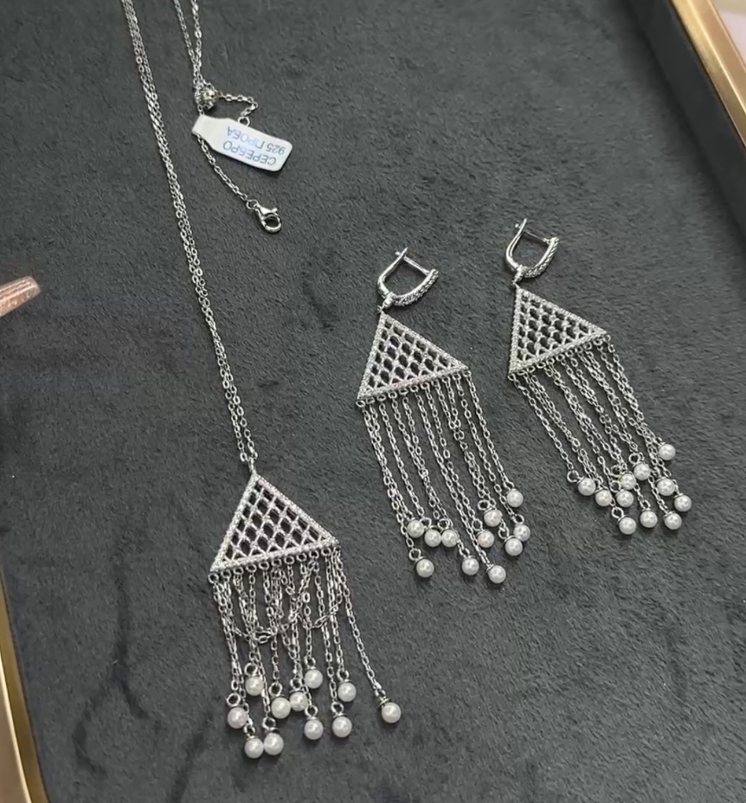 ASAL SILVER 600-700 вес 15 г серебро, жемчуг, фианит