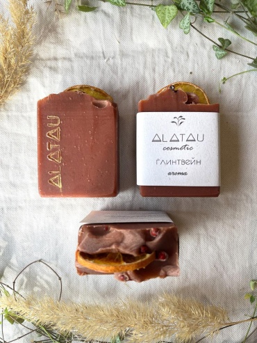 Кусковое мыло туалетное Alatau Organic Мыло натуральное "Глинтвейн" 120 г