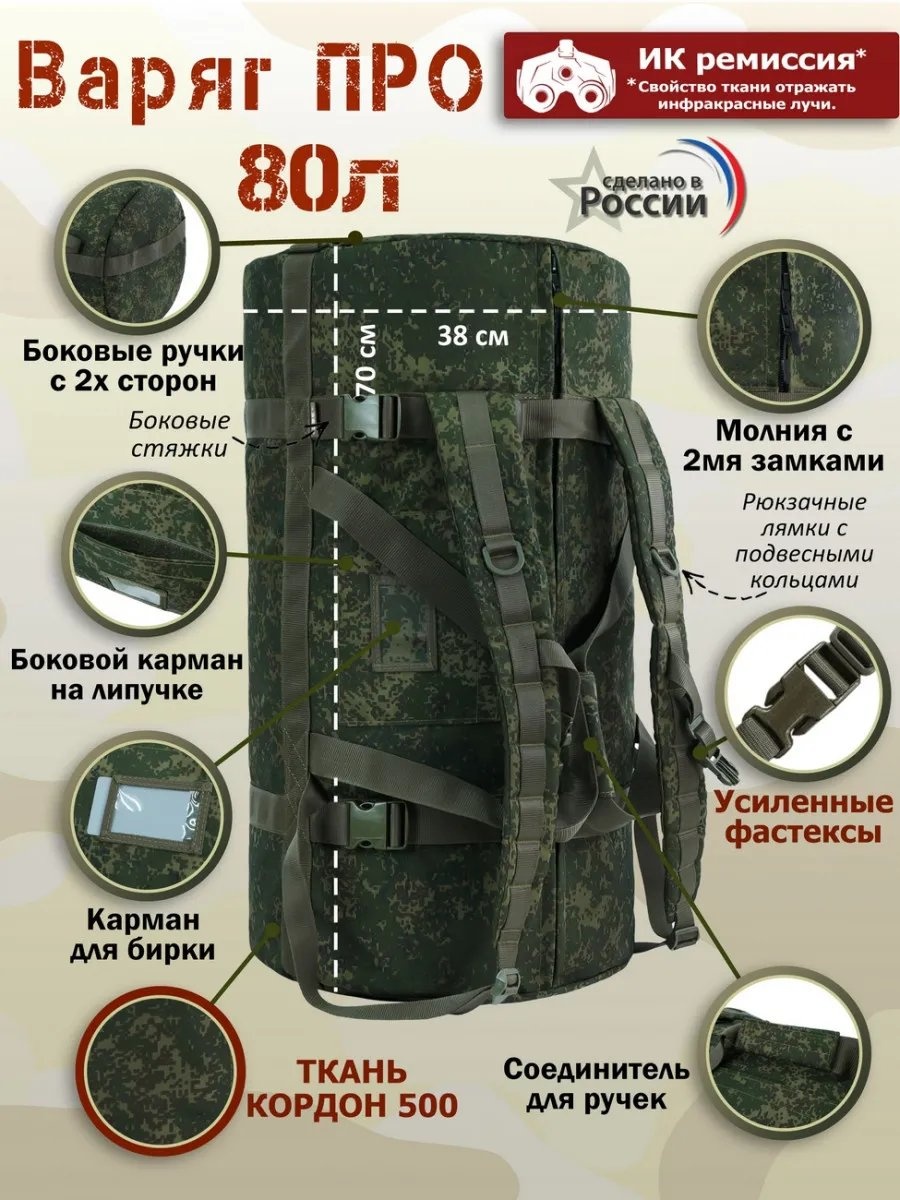 Рюкзак A&P Групп полиэстер зеленый
