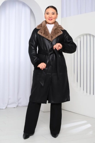 Дубленка Granat.Furs черный, коричневый