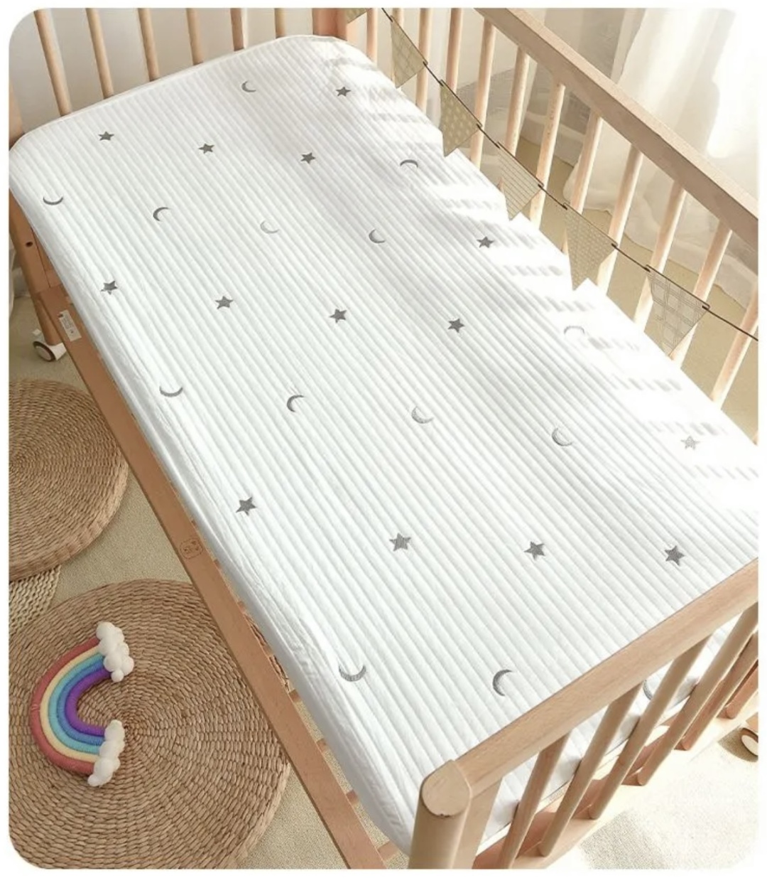 Наматрасник на резинке Luna 60x120, хлопок