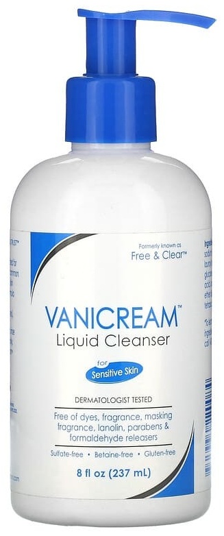 VANICREAM Жидкое очищающее средство, для чувствительной кожи, 237 мл гель 237 мл