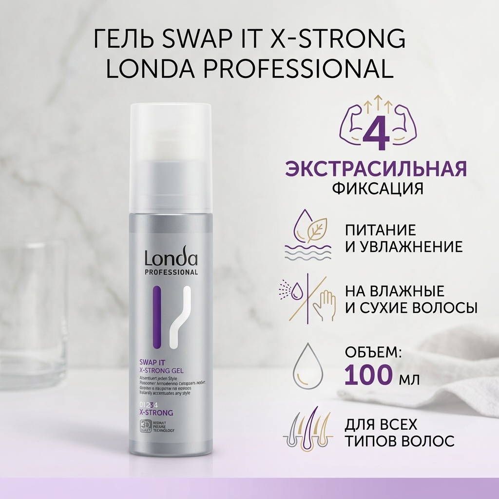 Londa Professional Swap It X-strong гель экстрасильная фиксация 100 мл