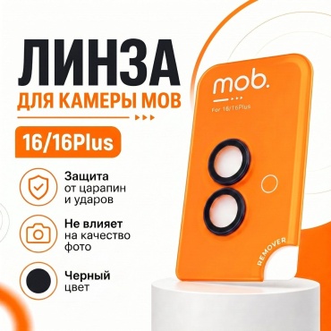 Стекло mob. для Apple iPhone 16 черный