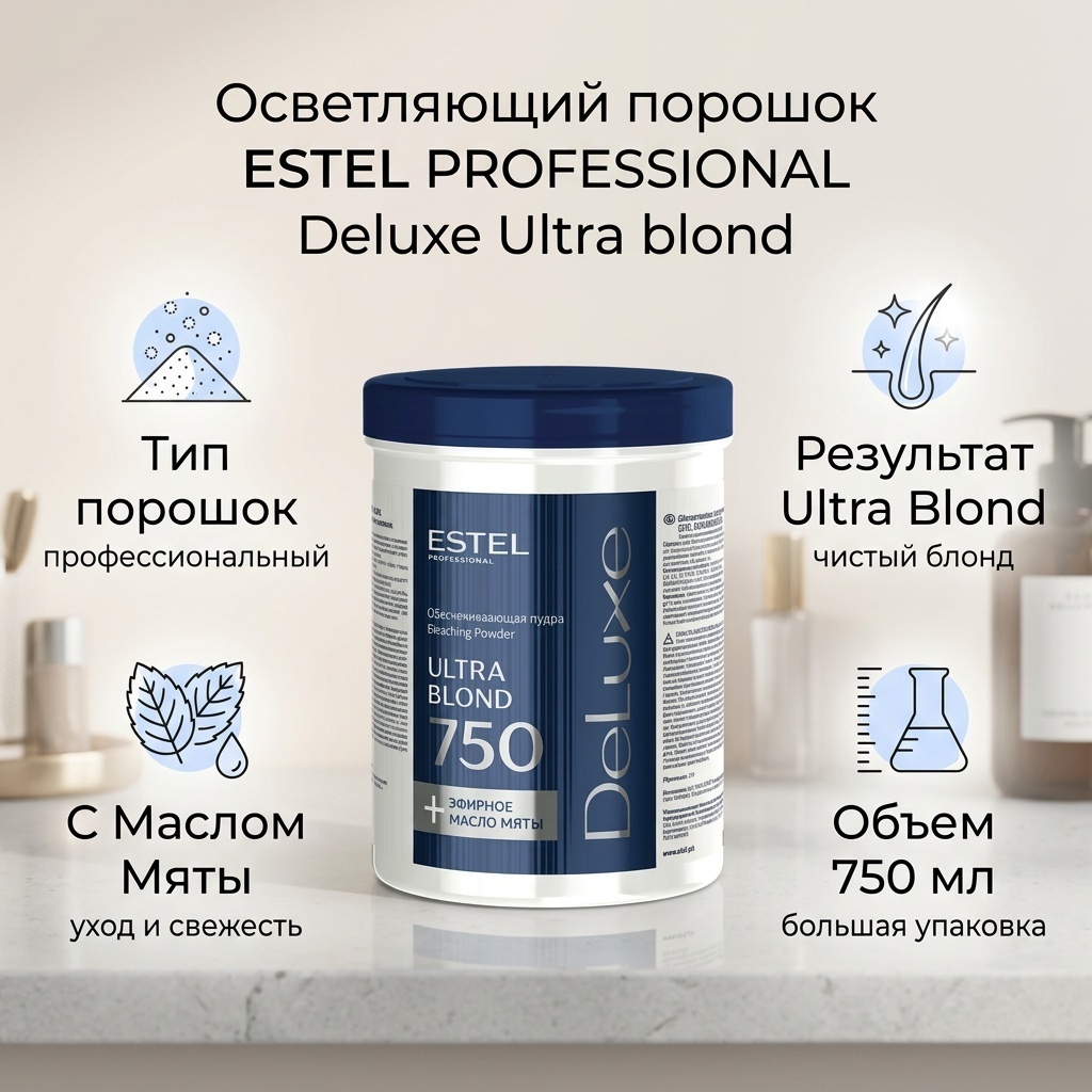 ESTEL PROFESSIONAL Deluxe Ultra blond осветляющий порошок 750 мл