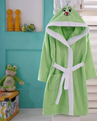 Махровый халат Ihome textile зеленый