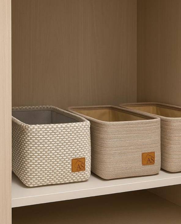 AS HOME органайзер универсальный 40x25x25 см, текстиль, лен, хлопок