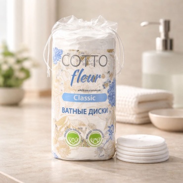 COTTO ватные диски Fleur 50 шт