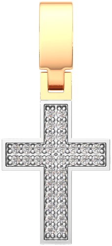 Крестик Lucente PEN-LU-585-15289751 вес 0.834 г золото, фианит