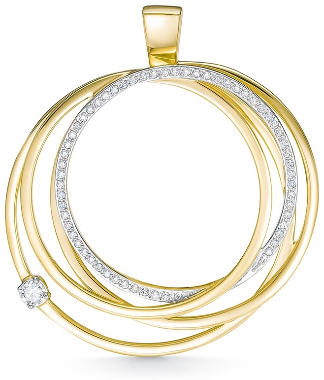 Подвеска Brilliant Style 4245-31002 вес 10.56 г золото, бриллиант