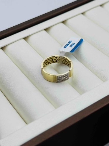 Кольцо 3161 gold 056101907 размер 17.5 вес 3.02 г золото, фианит, цирконий