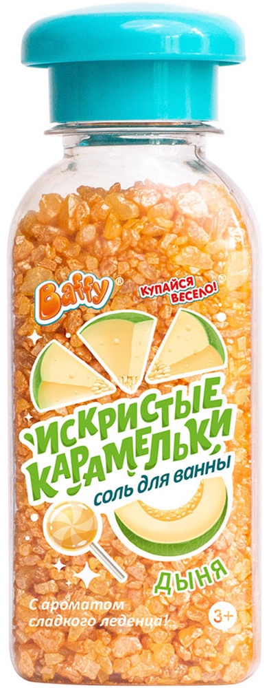 Baffy Соль для ванны Искристые карамельки, ДЫНЯ морская соль 50 г