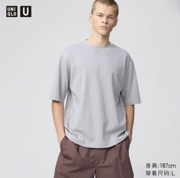 Футболка Uniqlo сиреневый